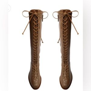 Schutz Regine up lace up brown camel color boots size 7 worn once